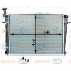 8MK 376 763-671 HELLA Радиатор, охлаждение двигателя