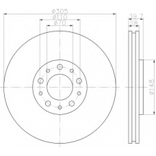 8DD 355 112-501 HELLA Тормозной диск