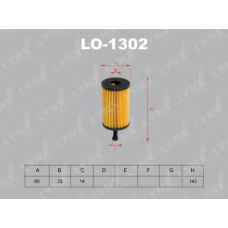 LO-1302 LYNX Фильтр масляный