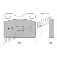 017.1 TRUSTING Комплект тормозных колодок, дисковый тормоз