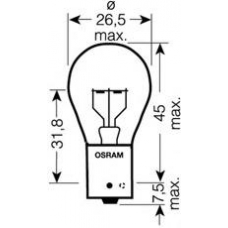 9507 OSRAM Лампа накаливания, фонарь указателя поворота; ламп
