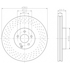 8DD 355 109-491 HELLA PAGID Тормозной диск