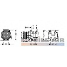 2700K170 VAN WEZEL Компрессор, кондиционер