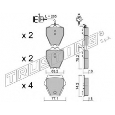 790.0 TRUSTING Комплект тормозных колодок, дисковый тормоз