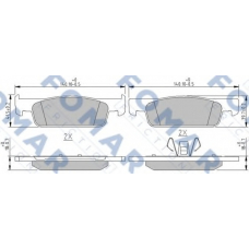 FO 250581 FOMAR ROULUNDS Комплект тормозных колодок, дисковый тормоз