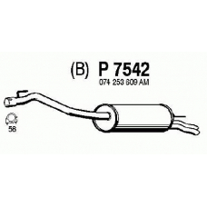 P7542 FENNO Глушитель выхлопных газов конечный