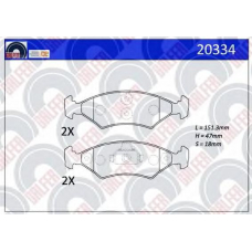 20334 GALFER Комплект тормозных колодок, дисковый тормоз