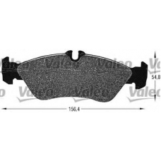 598046 VALEO Комплект тормозных колодок, дисковый тормоз