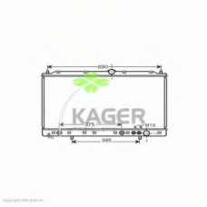 31-2354 KAGER Радиатор, охлаждение двигателя