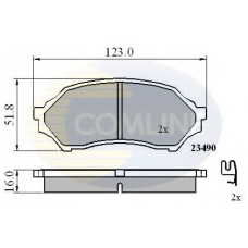 CBP3817 COMLINE Комплект тормозных колодок, дисковый тормоз