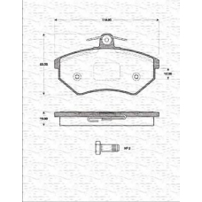 363702161181 MAGNETI MARELLI Комплект тормозных колодок, дисковый тормоз