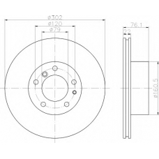 8DD 355 101-701 HELLA Тормозной диск