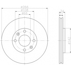 8DD 355 108-351 HELLA PAGID Тормозной диск