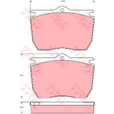 GDB5077 TRW Комплект тормозных колодок, дисковый тормоз