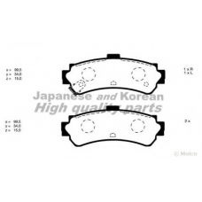 N011-77 ASHUKI Комплект тормозных колодок, дисковый тормоз