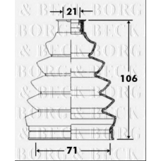 BCB2365 BORG & BECK Пыльник, приводной вал