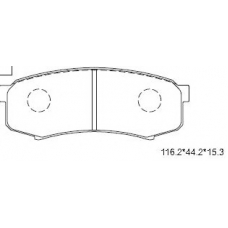 KD2281 ASIMCO Комплект тормозных колодок, дисковый тормоз