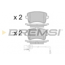 BP3493 BREMSI Комплект тормозных колодок, дисковый тормоз