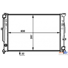 8MK 376 715-331 HELLA Радиатор, охлаждение двигателя