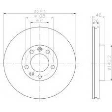 MDC702 MINTEX Тормозной диск