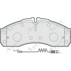 PAD1541 APEC Комплект тормозных колодок, дисковый тормоз