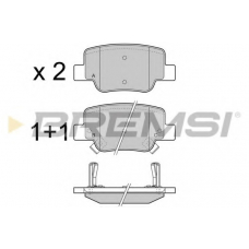 BP3424 BREMSI Комплект тормозных колодок, дисковый тормоз