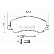 0 986 494 170 BOSCH Комплект тормозных колодок, дисковый тормоз