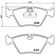 P 06 043 BREMBO Комплект тормозных колодок, дисковый тормоз