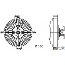 8MV 376 733-051 HELLA Сцепление, вентилятор радиатора