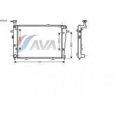 HY2210 AVA Радиатор, охлаждение двигателя