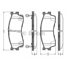 0 986 TB2 228 BOSCH Комплект тормозных колодок, дисковый тормоз