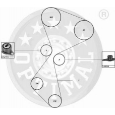 SK-1083 OPTIMAL Комплект ремня грм