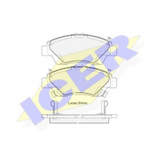 181906 ICER Комплект тормозных колодок, дисковый тормоз