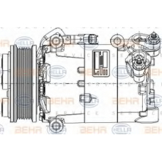 8FK 351 334-391 HELLA Компрессор, кондиционер