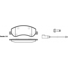 1250 02 KAWE Комплект тормозных колодок, дисковый тормоз