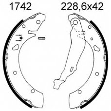 01742 BSF Комплект тормозных колодок