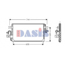 072110N AKS DASIS Конденсатор, кондиционер