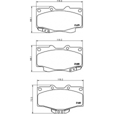 8DB 355 015-351 HELLA PAGID Комплект тормозных колодок, дисковый тормоз