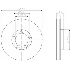 8DD 355 105-631 HELLA Тормозной диск