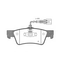 BPA1187.01 OPEN PARTS Комплект тормозных колодок, дисковый тормоз