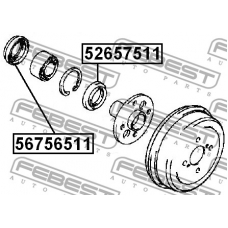 56756511 FEBEST Уплотняющее кольцо, ступица колеса