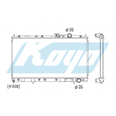 PA030640 KOYO P-tank corrugate-fin ass'y