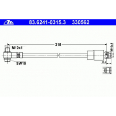 83.6241-0315.3 ATE Тормозной шланг