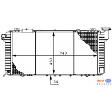 8MK 376 706-291 HELLA Радиатор, охлаждение двигателя