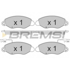 BP3016 BREMSI Комплект тормозных колодок, дисковый тормоз
