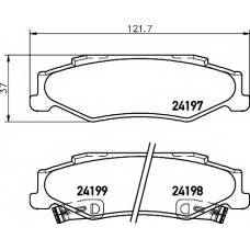 8DB 355 013-191 HELLA PAGID Комплект тормозных колодок, дисковый тормоз