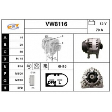 VW8116 SNRA Генератор