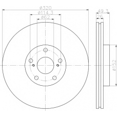 MDC2168 MINTEX Тормозной диск