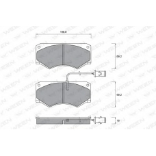 151-1303 WEEN Комплект тормозных колодок, дисковый тормоз