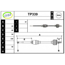 TP339 SERA Приводной вал